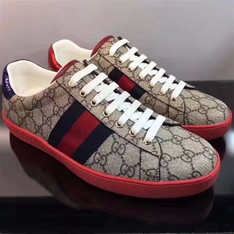 red gucci sneakers mens|Gucci red sneakers men.